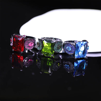 2023 New Popular Fashion Hip Hop Sparkling and Zircon Ring Singer Rock Party Dating Men's Exquisite High Quality Jewelry