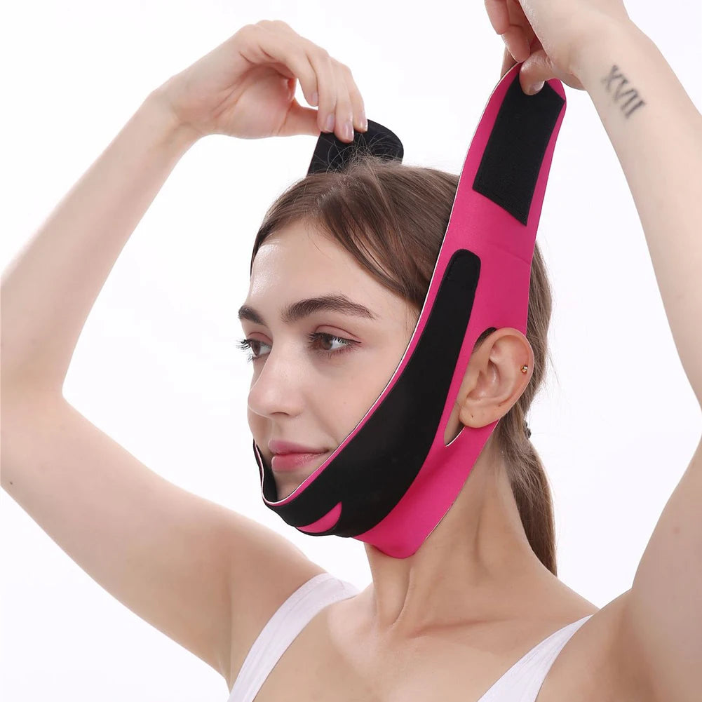 Women Slimming Chin Cheek Slim Lift Up Mask V Face Line Belt Anti Wrinkle Strap Band Facial Beauty Tool Face Slimming Bandage