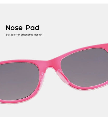 2024 New Trendy Cool Children's Colorful Shiny Square Sunglasses Girls Trendy Fashionable Cute Sun Glasses Kids Eyewear