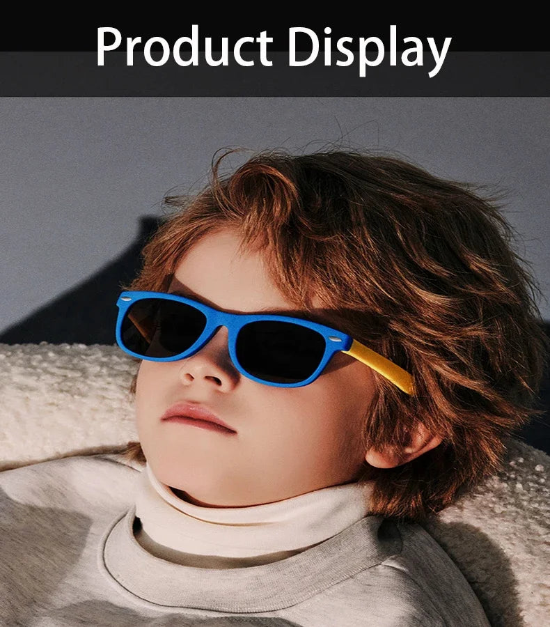 2024 Fashion Brand Children's Color Sunglasses Anti UV Baby Sunshade Anti Blue Light Glasses Girl and Boy Sunglasses UV400