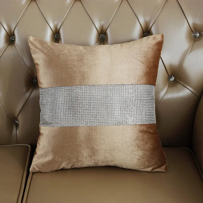 Velvet Fabric Diamond Pillow Cushion Shining Home Decor Pillow Decorative Throw Pillows 45X45cm (Only The Outer Cover)