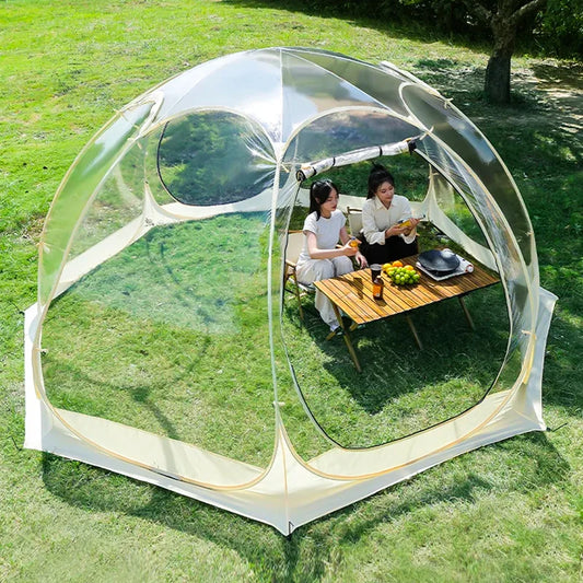 Transparent Dome Tent Camping Tent Outdoor Waterproof 4-8 Person Transparent Mushroom Tent For Wild Trips Hiking SurvivalOutdoor