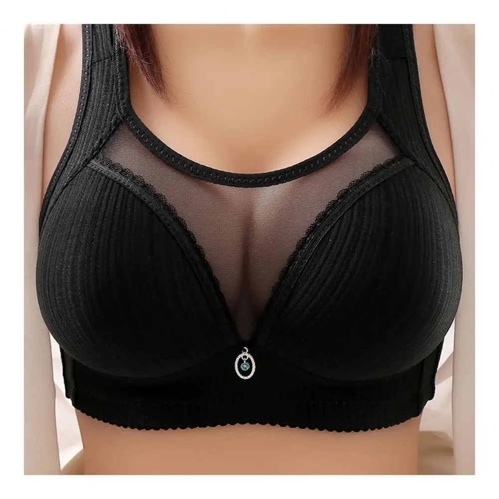 Women Wireless Free Bra Comfortable Non-slip Push-up Sports Bra with Wide Shoulder Straps Chest Pad for Women Breathable