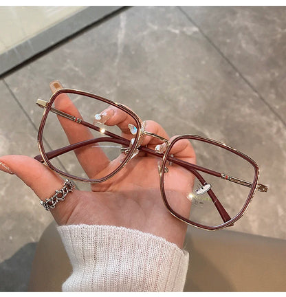 Transparent Computer Glasses Frame Women Men Anti Blue Light polygon Eyewear Blocking Glasses Optical Spectacle Eyeglass